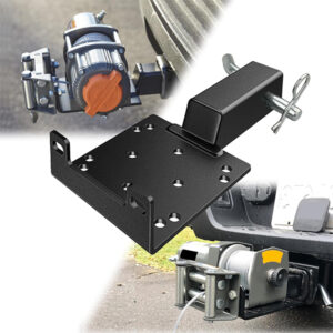Trailer Hitch Winch Mounting Plate with 2" Receiver