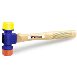 YIYITOOLS 12oz Soft Face Hammer with Hard Hickory Wood Handle & Soft/Hard Tips