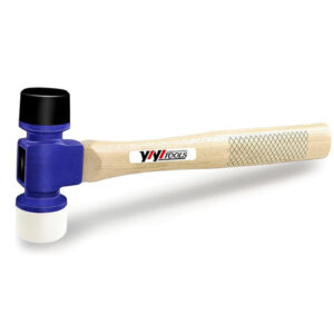 YIYITOOLS 24oz Soft Face Hammer with Hard Hickory Wood Handle & Soft/Hard Tips