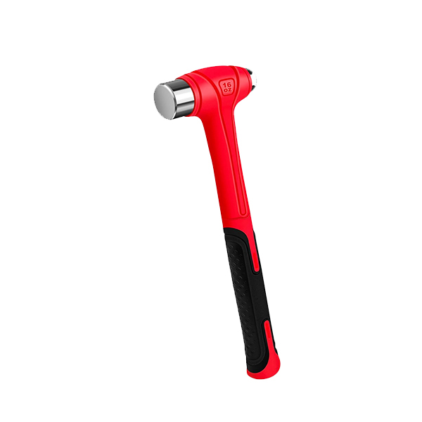 YIYITOOLS 16oz Ball Peen Hammer-Forged Steel Head, Fiberglass Handle with TPR Grip