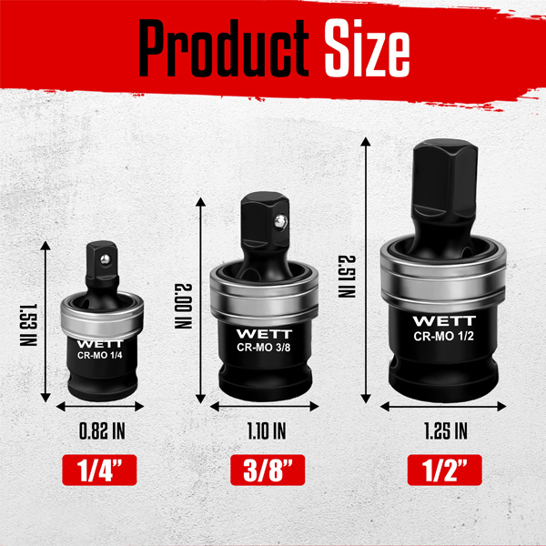 3-Piece Impact Universal Joint Set - Image 2