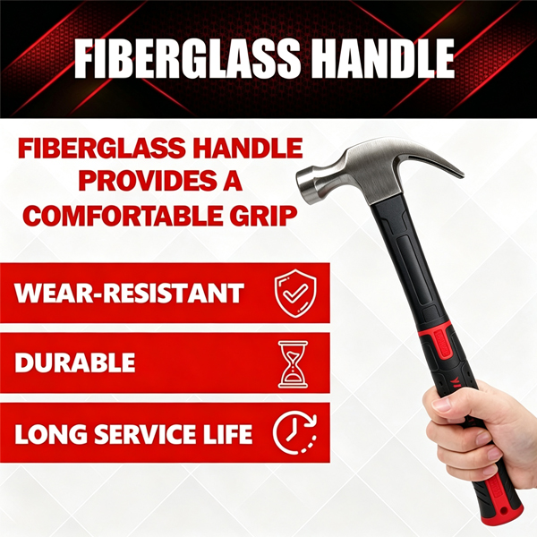 YIYITOOLS Claw Hammer With fiberglass Handle - Image 3