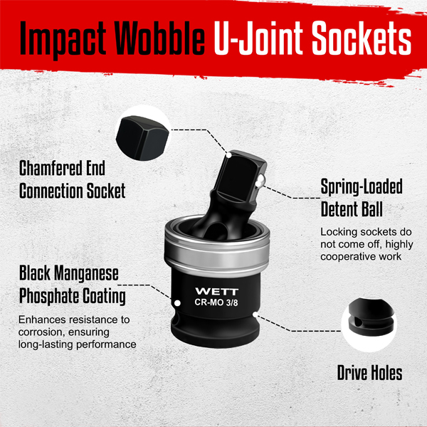 3-Piece Impact Universal Joint Set - Image 3