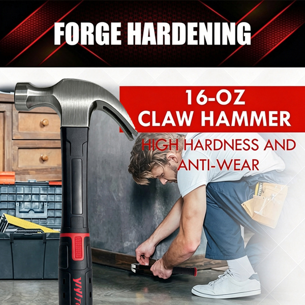 YIYITOOLS Claw Hammer With fiberglass Handle - Image 4