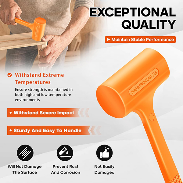 YIYITOOLS 2LB Dead Blow Hammer - Image 6