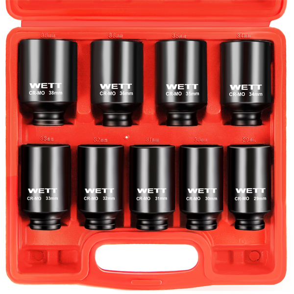 1/2" Drive Deep Large Impact Socket Set