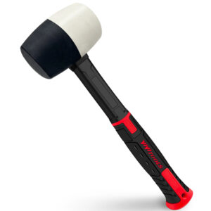 YIYITOOLS 16oz Black-and-White Rubber Mallet Hammer